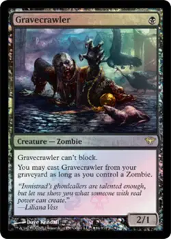 1x Gravecrawler - Foil Moderate Play MTG Magic - Kid Icarus - - Image 1