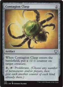 Contagion Clasp U Commander: Phyrexia: All Will Be One 129 LP-NM - Image 1