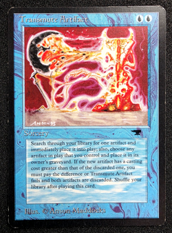 Magic - Transmute Artifact - Antiquities - Blue - MTG LP - GREAT CONDITION! - Image 1