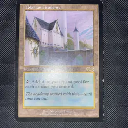 English - MTG Tolarian Academy - MP (Small Nick On The Front Side) - Urza’s Saga - Image 1