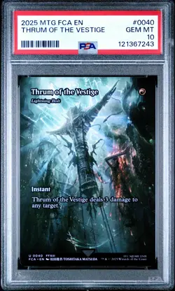 2025 MTG FINAL FANTASY: THROUGH THE AGES #0040 THRUM OF THE VESTIGE PSA 10 - Image 1