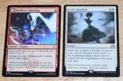MTG 2x Rare Instant Redirect Lightning & Eerie Interlude - Image 1