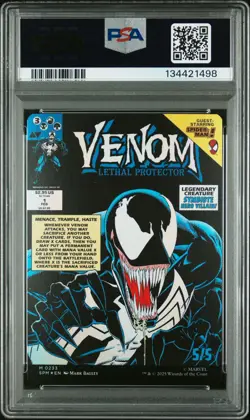 2025 MTG MARVEL'S SPIDER-MAN #0233 EDDIE BROCK/VENOM, LETHAL PROTECTOR PSA 9 - Image 2