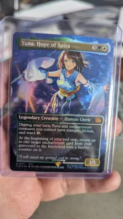 1x Yuna Hope Of Spira Borderless Chocobo Track Foil NM Final Fantasy MTG x1 - Image 1
