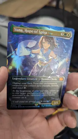 1x Yuna Hope Of Spira Borderless Chocobo Track Foil NM Final Fantasy MTG x1 - Image 3