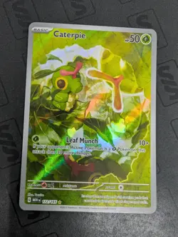 Pokemon TCG Caterpie 172/165 Scarlet & Violet 151 Holo Illustration Rare - Image 1