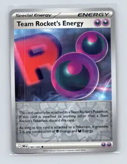 Pokemon TCG Team Rocket's Energy 182/182 SV10: Destined Rivals Reverse Holo NM - Image 1