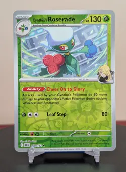 Pokemon Cynthia's Roserade #008/182 Destined Rivals English Reverse Holo - Image 1