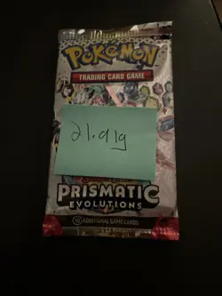 21.91g HEAVY Prismatic Evolutions Pokemon Sealed Booster Pack New - Image 4