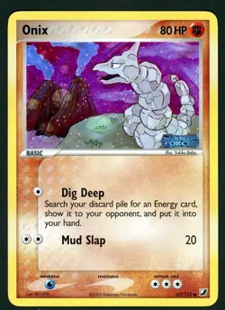 Pokemon Card Onix 65/115 Reverse Holo Foil EX Unseen Forces LP - Image 1