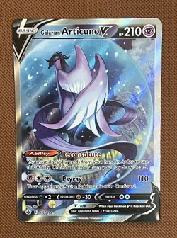 Galarian Articuno V Alt Art Chilling Reign Pokemon Card 170/198 Holo NM - Image 1