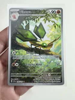 Pokemon TCG Vibrava Illustration Rare SV08 Surging Sparks Holo Card 206/191 - Image 1