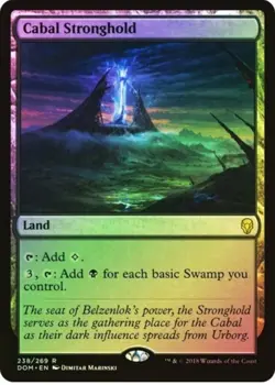 Cabal Stronghold FOIL SP/LP Dominaria 2018 Land Rare Card Magic the Gathering - Image 1