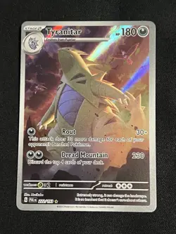 2023 Pokemon TCG Tyranitar Holo Rare Card 222/193 Sv02 Paldea Evolved - Image 1