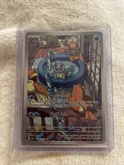 Pokemon Squirtle TCG Full Art Holo Card 148/142 Stellar Crown Illustration Rare - Image 1