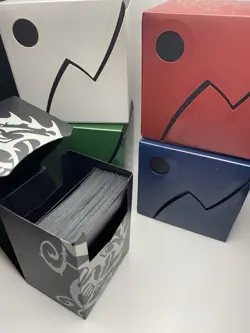 Dragon Shield 4 Trifold Card Boxes Only + 1 Standard Deck Box w Sleeves RESERVED - Image 2