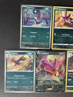 Liepard V (+2) + Purrloin (x2) 4-card mixed Pokemon lot - ships PWE - Image 4