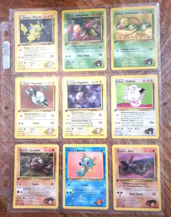 Pokemon Cards 1st Edition Gym Heroes 27 Card Non-Holo Lot NM/Mint Never Played W - Image 1