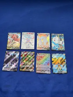 Pokemon Card Lot Of 8 - Full Arts - Rainbow - Ex - VMAX - (4) - Image 1
