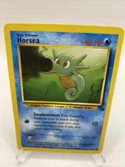 Horsea 49/62 Fossil Unlimited Common WOTC Pokemon Card - Near Mint - Image 1