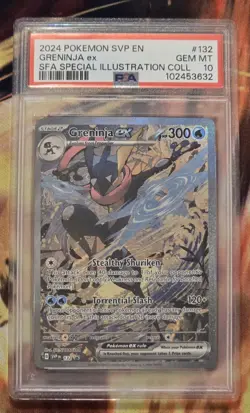 Greninja ex 132 Sv: Scarlet & Violet Promo Cards Holo PSA 10 - Image 1