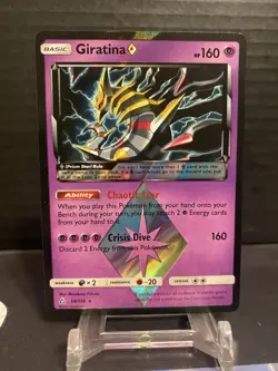 Giratina PRISM Pokemon TCG Holo Card 58/156 SM Ultra Prism NM - Image 3