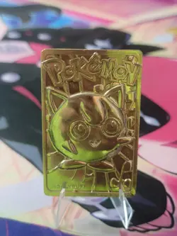 Pokemon 23k Gold Plated Jiggly Puff Trading Card U1 Burger King 1999 Limited !! - Image 1