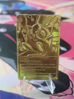 Pokemon 23k Gold Plated Jiggly Puff Trading Card U1 Burger King 1999 Limited !! - Image 2