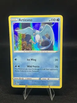 Pokemon TCG Articuno Sword & Shield Silver Tempest Holo Card 036/195 Rare NM - Image 1