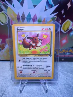 Eevee 51/64 1999 Jungle Vintage Pokemon Card LP-NM - Image 1