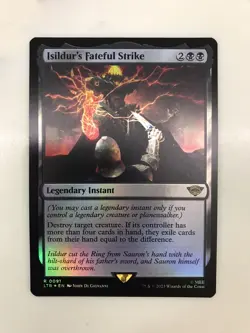 Isildur's Fateful Strike Foil MTG Magic Gathering Card NM Mint Lord Rings LTR - Image 1