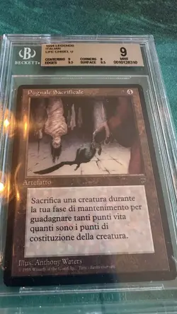 1 x Graded BGS MTG 1 x Life Chisel - Legends ITALIAN -MAGIC THE GATHERING- 9.0++ - Image 1