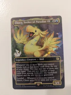 Choco, Seeker of Paradise Borderless Chocobo Track FOIL MTG Final Fantasy - Image 1