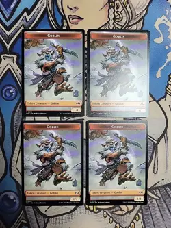 4x Dog (1,1) / Goblin (1,1) Dual-Sided Tokens - NM/M TDC MTG - Image 2