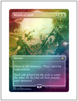 1x Wrath of God, Foil, Borderless Art, Magic MTG NM - Image 1