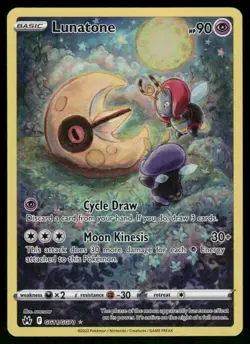 Lunatone GG11/GG70 Ultra Rare Holo NM Pokemon Crown Zenith: Galarian Gallery - Image 1