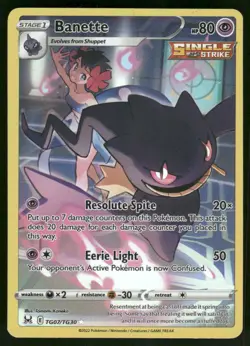 Banette TG07/TG30 Ultra Rare Holo NM Pokemon SWSH11: Lost Origin Trainer Gallery - Image 1