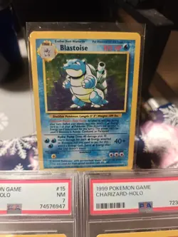 POKEMON TCG BASE SET HOLOS CHARIZARD(PSA 5) BLASTOISE(RAW) AND VENUSAUR (PSA 7) - Image 2