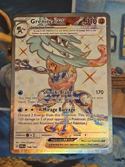 Greninja ex 198/167 Twilight Masquerade Ultra Rare Full Art Pokemon - Image 1