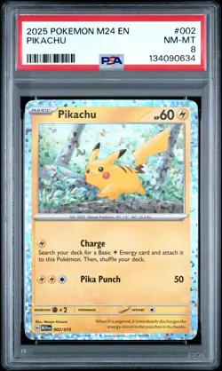 2025 POKEMON M24 EN-MCDONALD'S COLLECTION #002 PIKACHU PSA 8 - Image 1