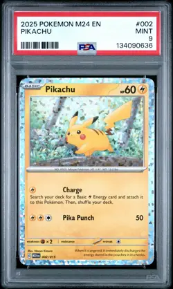 2025 POKEMON M24 EN-MCDONALD'S COLLECTION #002 PIKACHU PSA 9 - Image 1