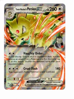 Pokemon - Team Rockets Persian 218 Promo - Destined Rivals Tin - Holo Foil - Image 1