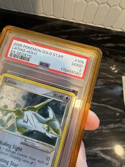 2005 Pokemon EX Deoxy Gold Star #105 Latias Holo PSA 2 Double Swirl Guard In - Image 4