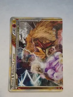 Pokemon TCG English Entei & Raikou Legend (top) 90/95 Unleashed Holo - Image 1