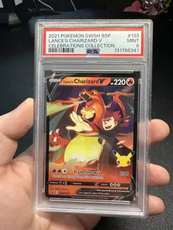 Charizard V Psa 9 2021 Pokemon Celebrations SWSH133 Lance's Charizard - Image 1