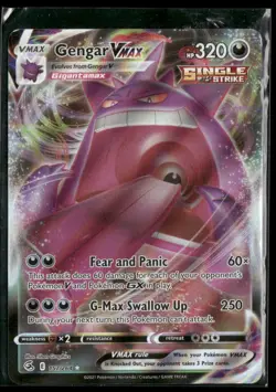 2021 Pokemon TCG Gengar VMAX 157/264 Swsh08: Fusion Strike Holo - Image 1