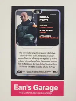 Topps 2023 Star Wars The Book of Boba Fett Boba Fett card #54 - Mint - Image 2