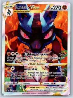 Lucario VSTAR - Crown Zenith SWSH 291 Black Star Promo ETB Pokemon Card NM - Image 1