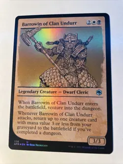 MTG Barrowin of Clan Undurr Adventures in the Forgotten Realms 336 Showcase Foil - Image 1