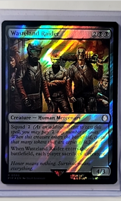 2024 MTG Magic The Gathering PIP Fallout Surge Foil #580 Wasteland Raider - Image 1